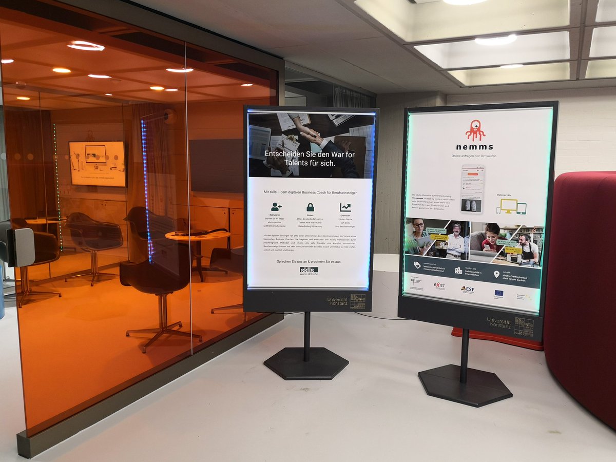 nemmsen's tweet photo. Heute dürfen wir nemms bei den #StartUpStories in der @unikonstanz als einer der #EXIST Stipendiaten vorstellen. Mit dabei auch greifbar und sklls.
#unikonstanz #kilometer1 #gruenderstipendium #gruender #konstanz #gruenden #startups #Entrepreneurship https://t.co/NwWyIPIWRW