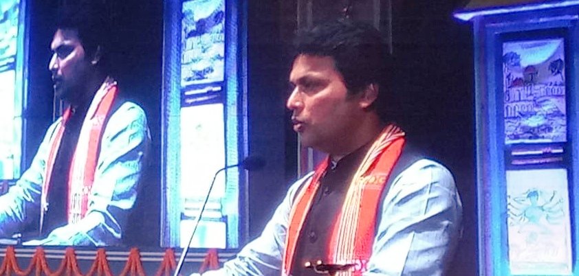 Hon'ble Chief Minister Shri <a href="/BjpBiplab/">Biplab Kumar Deb</a> attended the 'Sharad Sanman 2018' programme organised by Headlines #Tripura channel in #Agartala today.