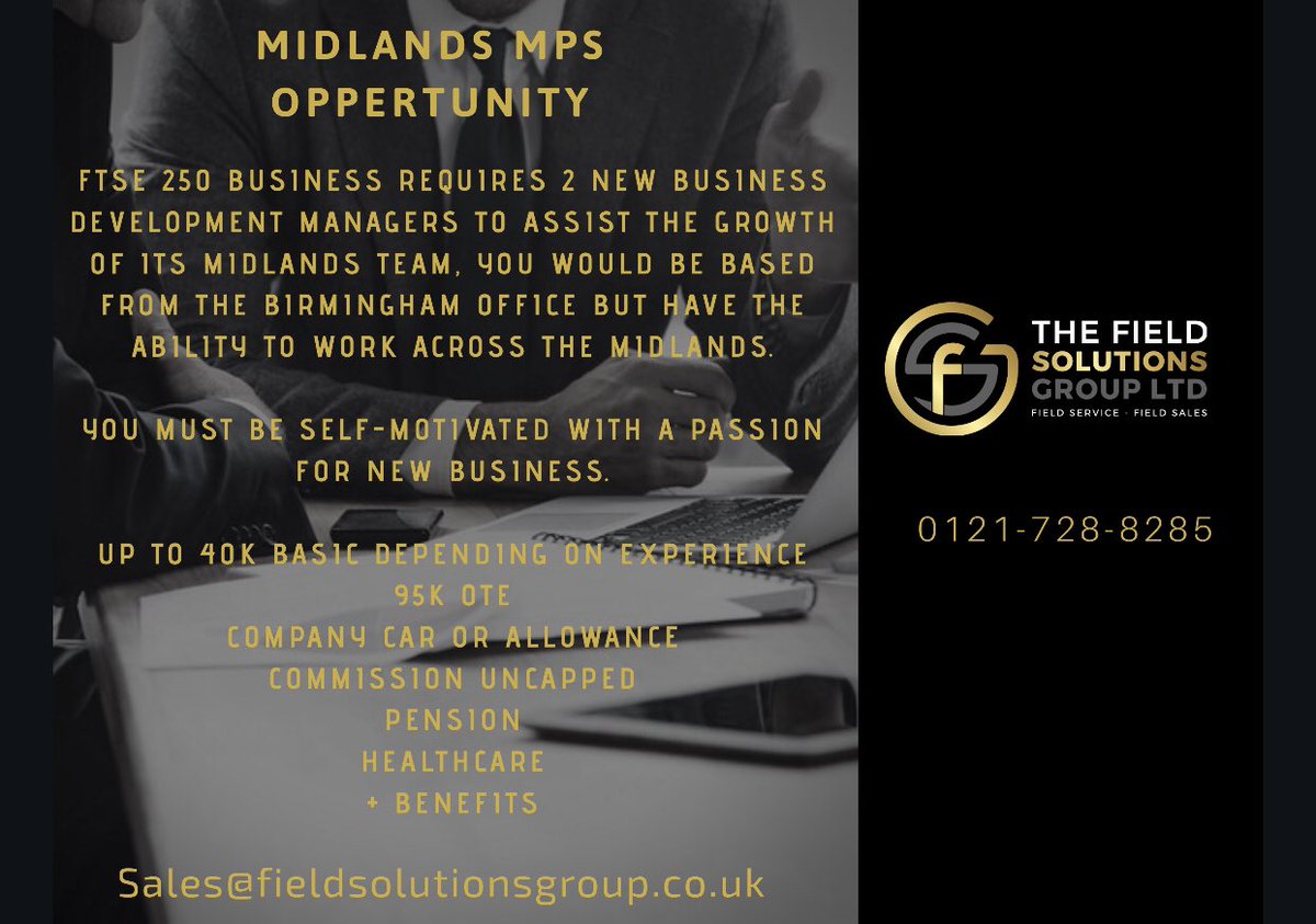 💥Hot Job Alerts Today💥
◾️0121-728-8285
◾️ CV’s to - sales@fieldsolutionsgroup.co.uk