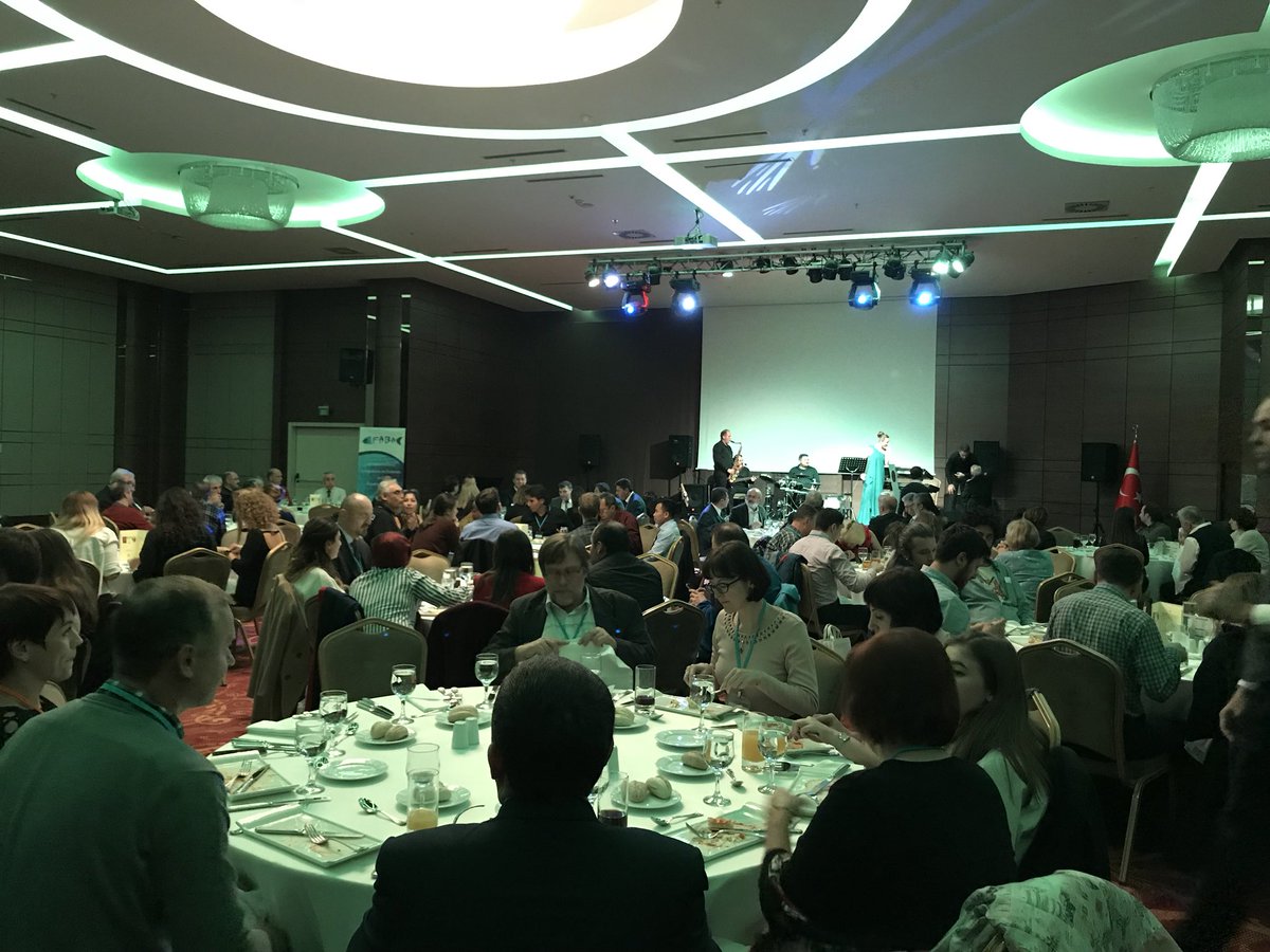 FabaSymp's tweet photo. FABA 2018: Gala dinner started after first day presentations. https://t.co/7qXXwK9DqQ