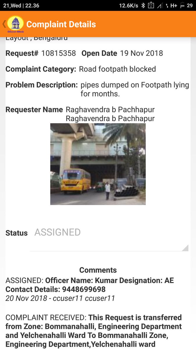 RBPachhapur's tweet image. Does @BBMPCOMM @BBMP_MAYOR has authority to allow GAIL to block pedestrian way?
#footpathcommons #encroachedcommon
Shouldn't alternate safe pathways done in incase it's inevitable?
@csogok 

A call to Ward office for follow-up made me learn, I should speak to GAIL officials.