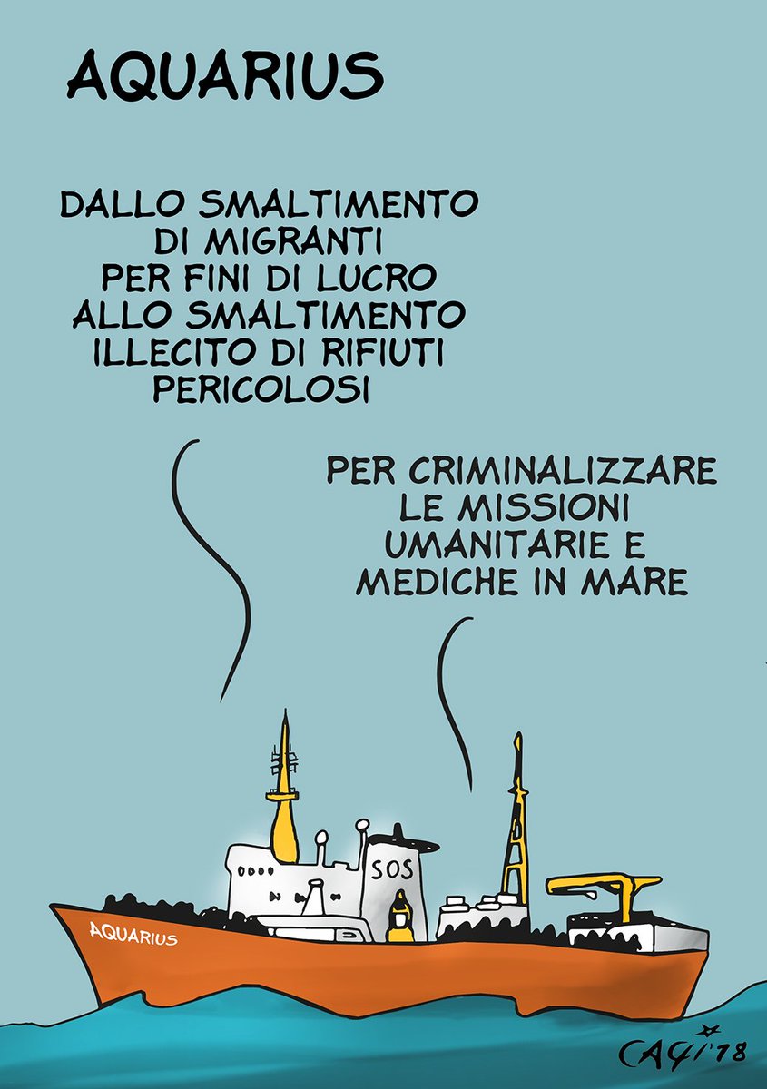 CaressaGiovanni's tweet photo. La verità è che #Salvini è xenofobo e questo #Governo tratta i #rifugiati come "#rifiuti tossici". #Aquarius e le altre imbarcazioni che salvano gli esseri umani nel Mar #Mediterraneo devono essere difesi con tutti i mezzi! #iostoconMSF @MSF_ITALIA #CaGi https://t.co/ZMmkaQTyCS