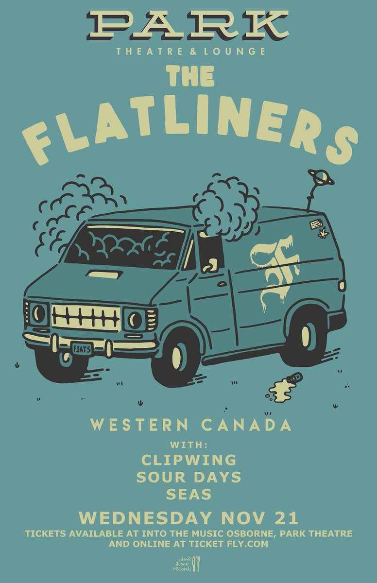 TONIGHT!

The Flatliners are rolling into town! It's going to be a wild one, Winnipeg. Joining them will be Clipwing, Seas and Sour Days. Things will be loud. Don't forget those earplugs. 🔊👂

Doors 7:00 Show 7:15 - Tickets at the door

Details &amp; Tickets: ticketfly.com/event/1738685-…