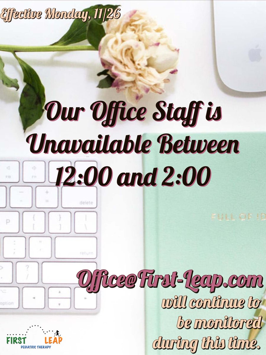 FirstLeap's tweet image. Please see below for a memo regarding our office staff's availability, effective 11/26.