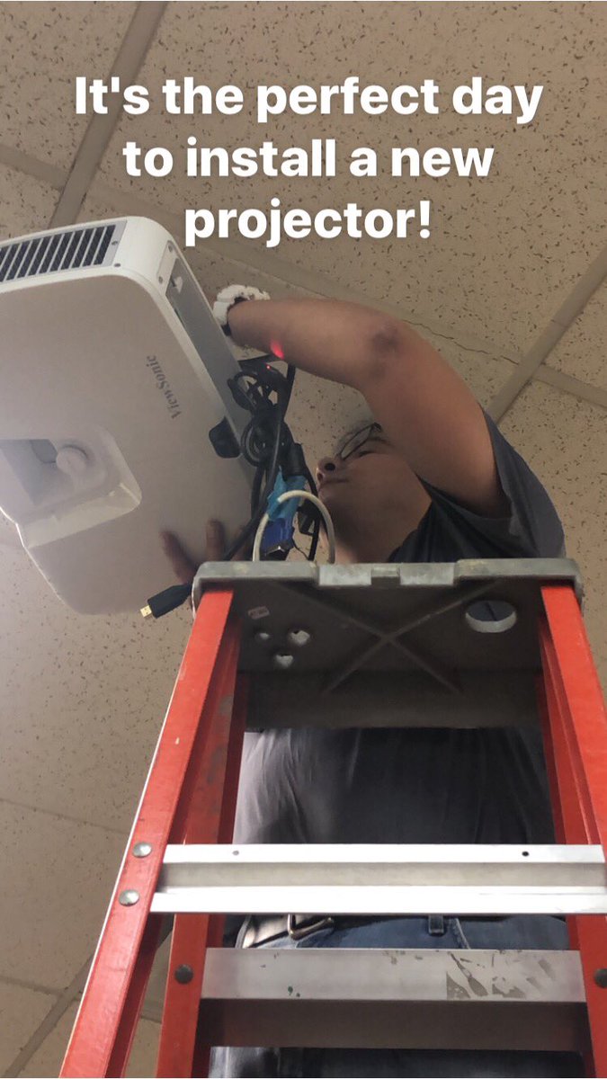 Getting work done! <a href="/ObiWanGlenobi/">Glen Duran</a> had no idea I was documenting this event while offering my ladder safety services from the ground. #wemakeagreatteam #coworkersafety