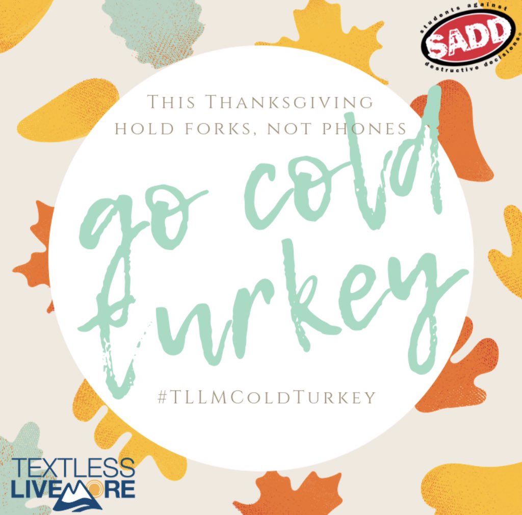 cw_fccla's tweet photo. Accept the challenge . . . No phones, just food, family and fun! 📵 🦃 #happythanksgivng #tllmcoldturkey https://t.co/di2JpaTGCQ