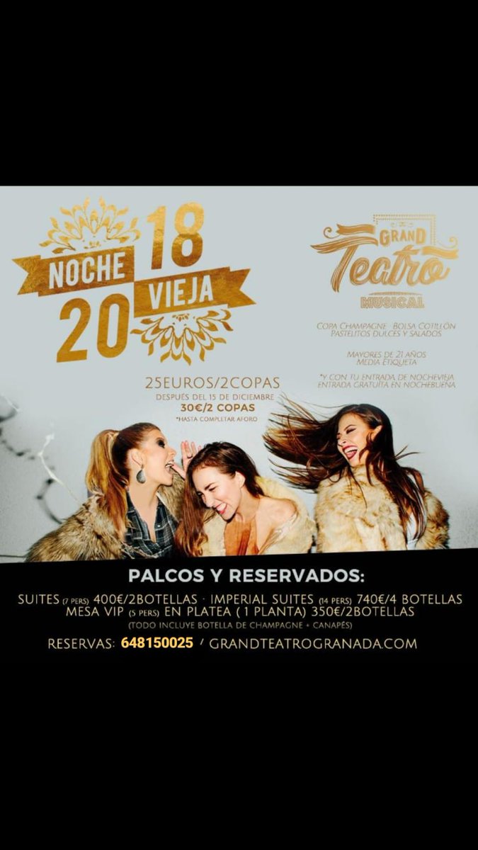 rrpp__granada's tweet photo. Se va preparando #granada y sus #discotecas para ofrecerte las mejores #fiestas especialmente en #nochevieja no dudes en #reservar tus #entradas antes de que suban de precio. Info 648150025 https://t.co/YEWKBdoSOz