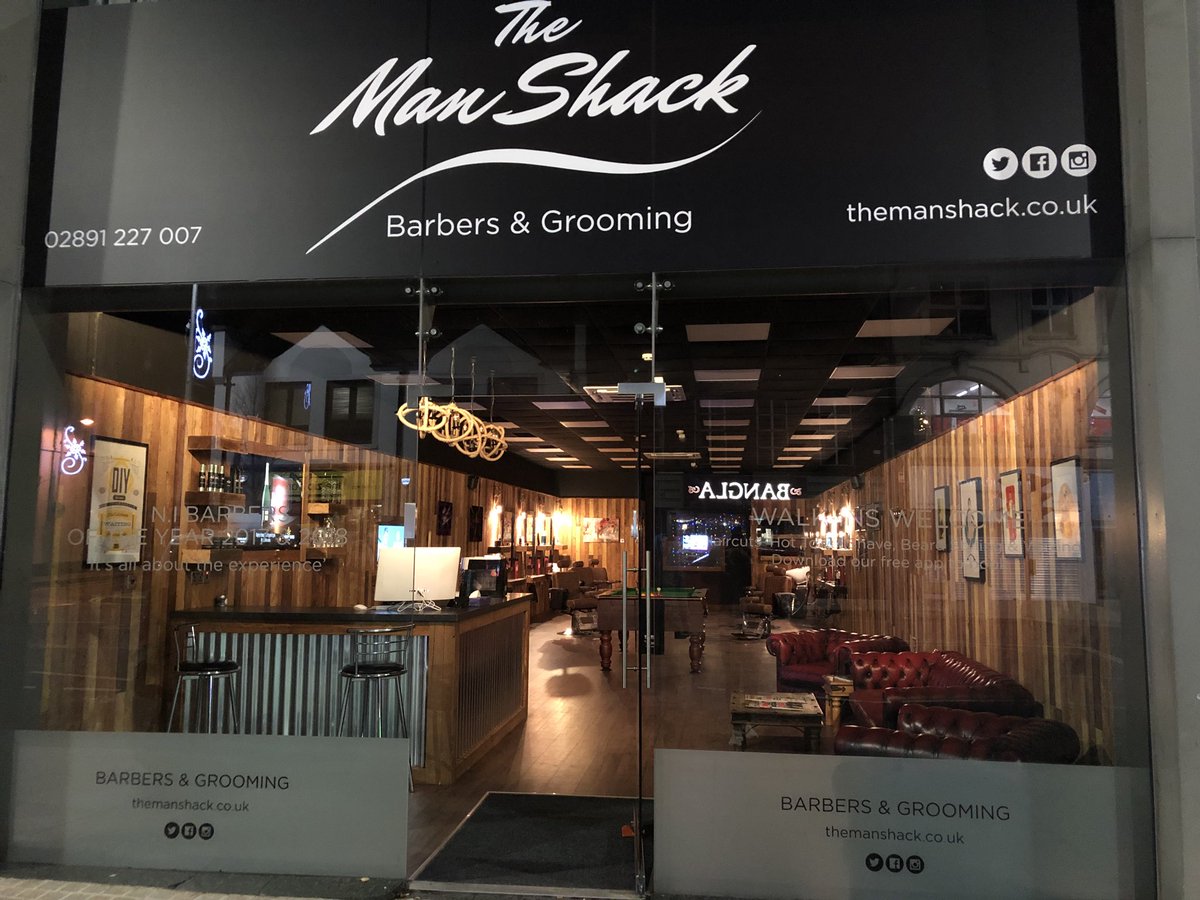 The Man Shack on X: BANGOR WE ARE READY ..... book via the app or website  ..... our new store is simply sensational..... free heverlee while you  wait Bangor NorthernIreland hair barbershop 