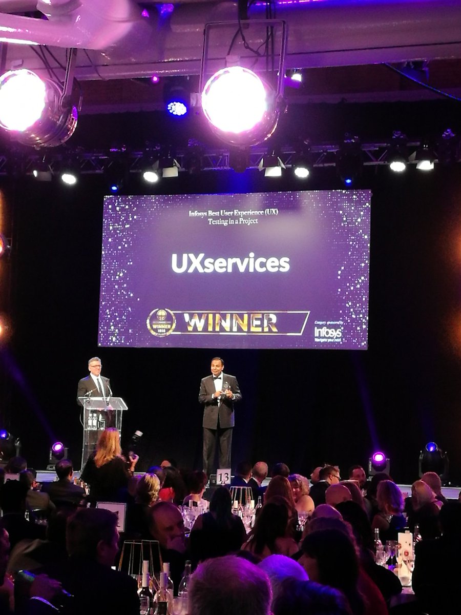 testmagazine's tweet photo. UXservices are winners of the Infosys Best User Experience Testing in a Project! #softwaretestingawards #europeansoftwaretestingawards #testmagazine #softwaretestingnews https://t.co/noXxM9z7Ph