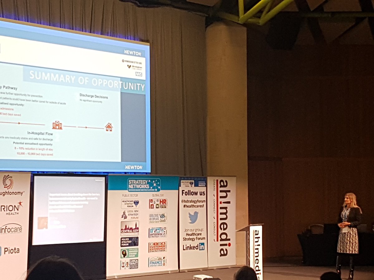 27% of admitted patients could have been cared outside acute hospital- what an opportunity. Fab presentation by Charlotte Bailey, Director of Partnerships <a href="/bsmhft/">BSMHFT NHS Mental Health</a> <a href="/HStrategyForum/">Healthcare Strategy Forum</a> #healthcaresf