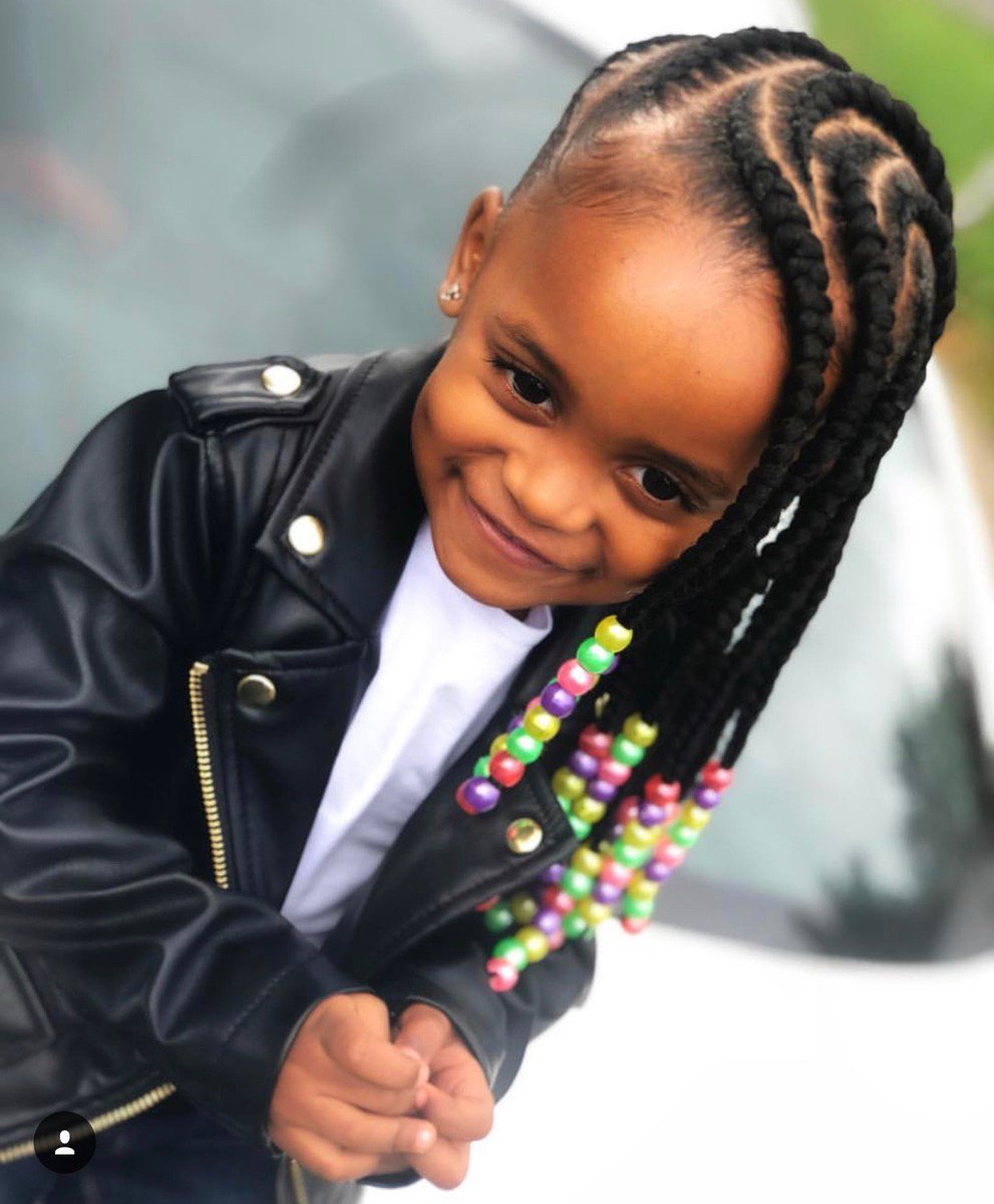 AmproGel's tweet photo. Isn't she adorable? Braids by @getslayedbykass ๐ | #braids #protectivestyles #hairstyles #kidshairstyles #amprogel #amproprostyl #shinenjam #hairgel #feedinbraids #childrenhairstyles https://t.co/ImaCcXESt9