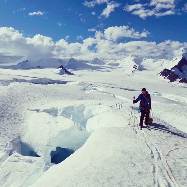 borgeousland's tweet photo. Going over this huge bridge, you can feel the breath of the glacier. Moving back and forth constantly, a glacier is alive. We only are useless spectators of their receding and disappearance. This is the logical course of evolution, accelerated by human b… https://t.co/bls7MeUkT6 https://t.co/8i5YUOWKHL