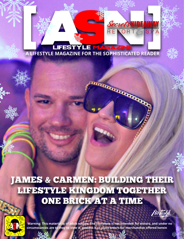 ASNLifestyleMag's tweet photo. Here is the official cover for our December 2018 issue. It features James & Carmen from Secrets Hideaway Resort & Spa https://t.co/PQCzdwSWyq you can check them out on December 1st at https://t.co/4NBREq26XO #rt #sharethelifestyle #asnlife #sexpositive #womenrock #holidayLS https://t.co/dxIcAqjmbn