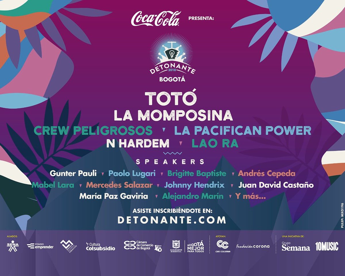 10Music2's tweet photo. Este sábado llega el @detonantefest al Bronx 💪💥
Las ideas y la música se reúnen para Detonar el cambio.
Inscríbete en 👉 https://t.co/38FL64ywDg https://t.co/baryDoHk5u