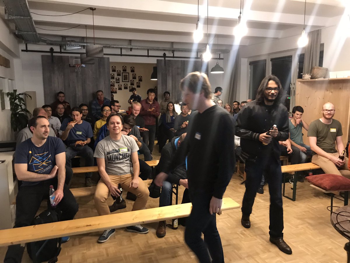 The #PyMunich November meetup starting with a Reinforcement Learning talk by Dibya. Thanks for hosting, <a href="/ProduktMacher/">DieProduktMacher</a>!