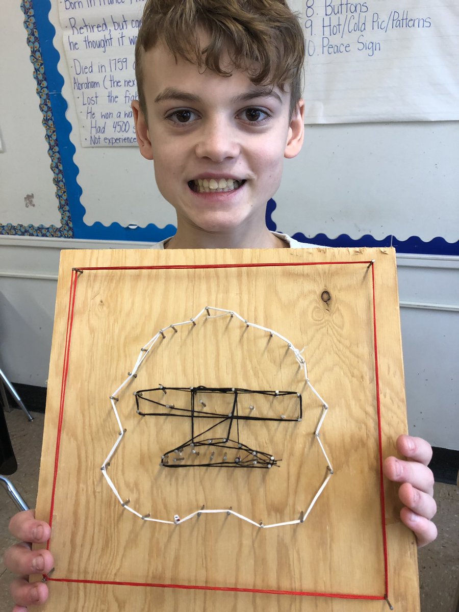 MsKisilak's tweet photo. We have been working hard in #art class and a couple of students have finished their #stringandnail art. I’m so proud of my #7Bs for persevering through the challenges of this project. #7Bproud https://t.co/yBeRAqLygp