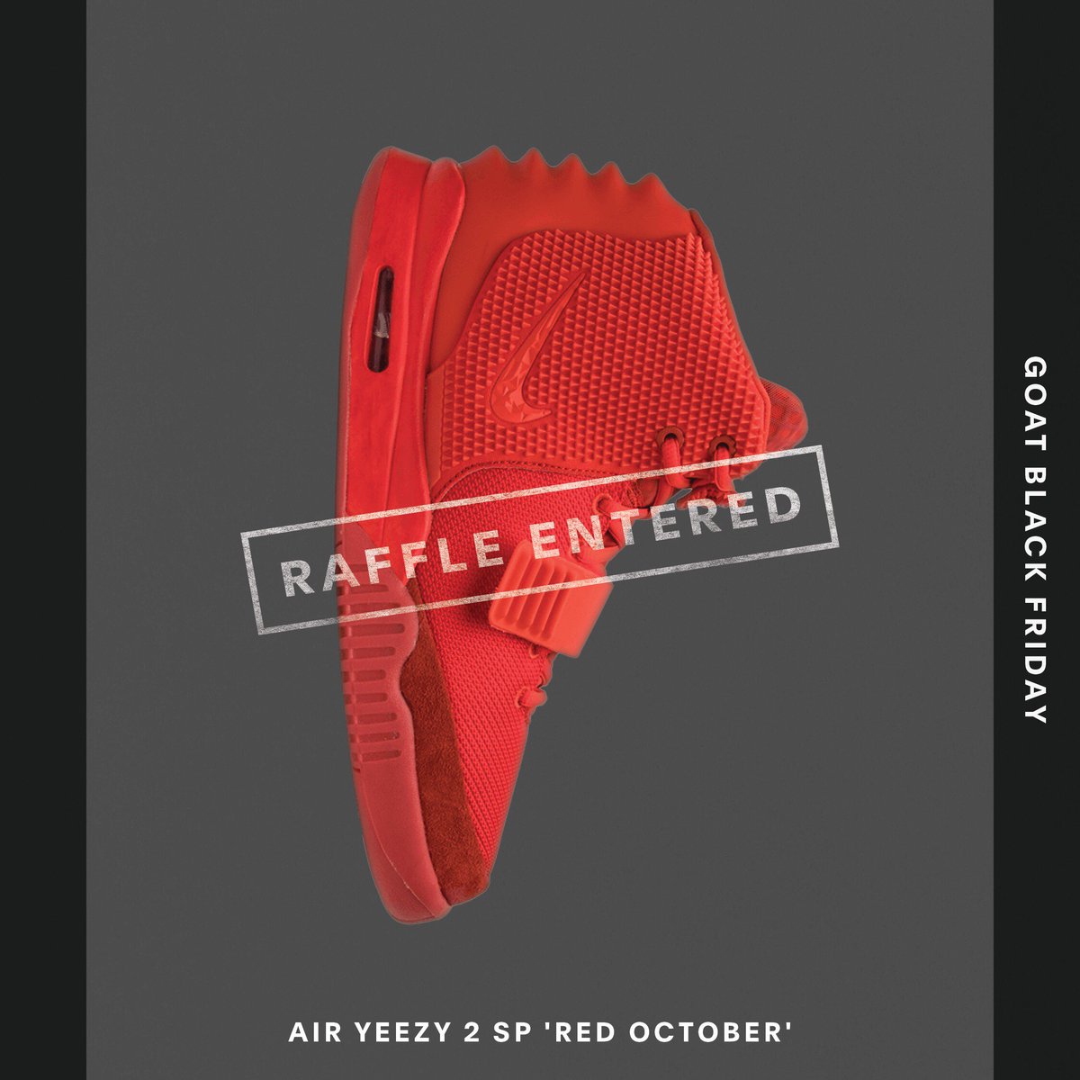 slimtonone69's tweet photo. Enter the #GOATBlackFriday Raffle for your chance to win the most coveted sneakers and other prizes. @goatapp https://t.co/MGXlkf3r1y https://t.co/Flc0rXlAbI