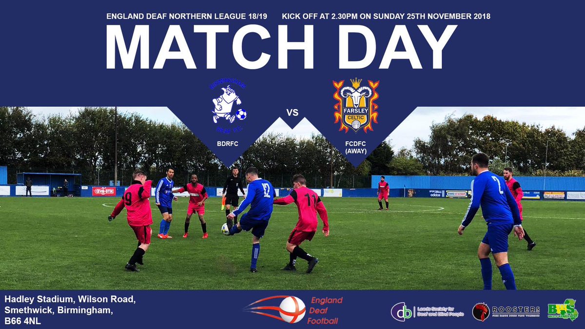 Farsley Celtic Deaf FC (@farsleyceltdeaf) on Twitter photo Last game of 2018 for us 😩 we’ll be travelling down to West Midlands to play <a href="/birminghamdfc/">Birmingham Deaf FC</a> Reserves. Details attached within poster if you want to come and support us. #FCFC #OneClub #UptheDeafCelts Last game of 2018 for us 😩 we’ll be travelling down to West Midlands to play <a href="/birminghamdfc/">Birmingham Deaf FC</a> Reserves. Details attached within poster if you want to come and support us. #FCFC #OneClub #UptheDeafCelts