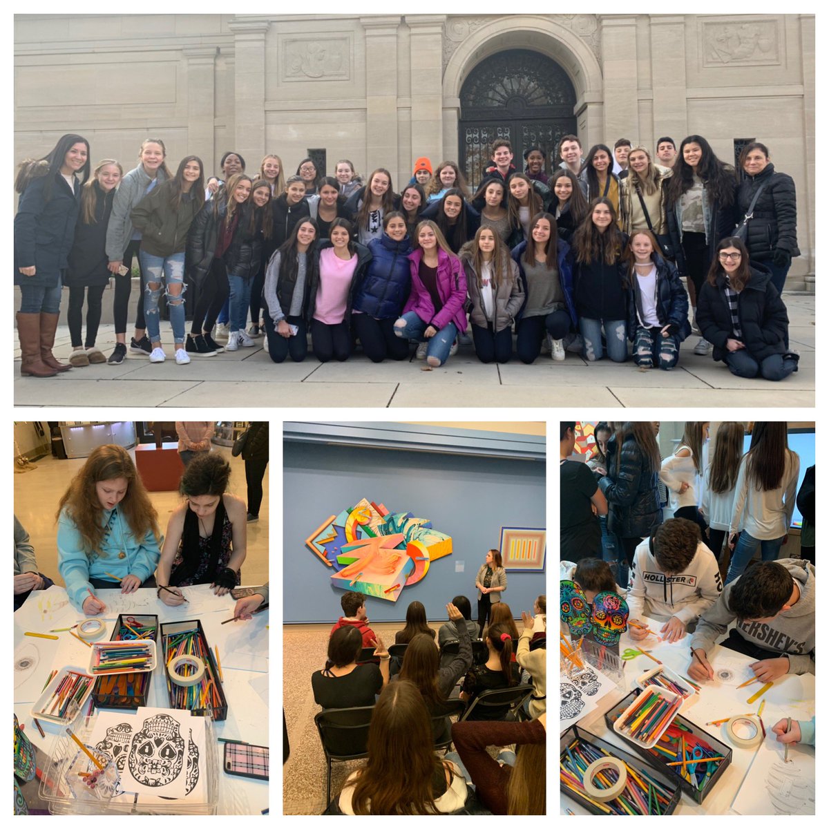 MrsSchnall's tweet photo. Great day at the @HeckscherMuseum with the Studio Art classes @LynbrookSouthMS @MrsWasielesky https://t.co/aWtisXqUaU