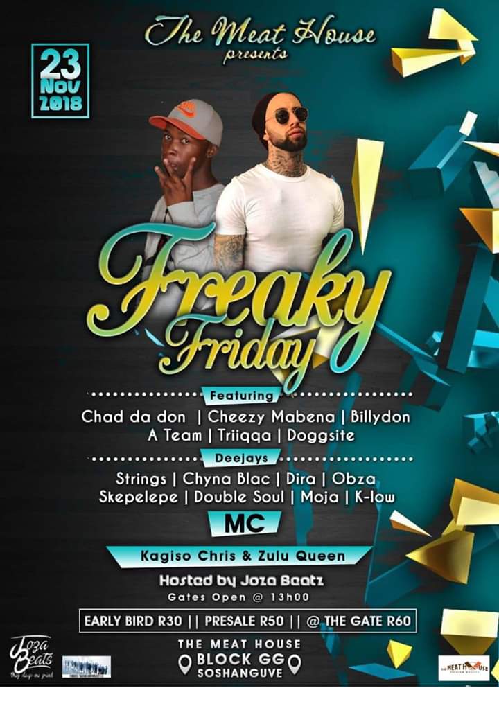 Sbusiso44767510's tweet photo. It's gonna be a blast π₯π₯ Hosted by @JozaBeatZ on a black Friday π£ with @ChadDaDon π€π₯β£
#Duckingproblems https://t.co/5xF29if1gc