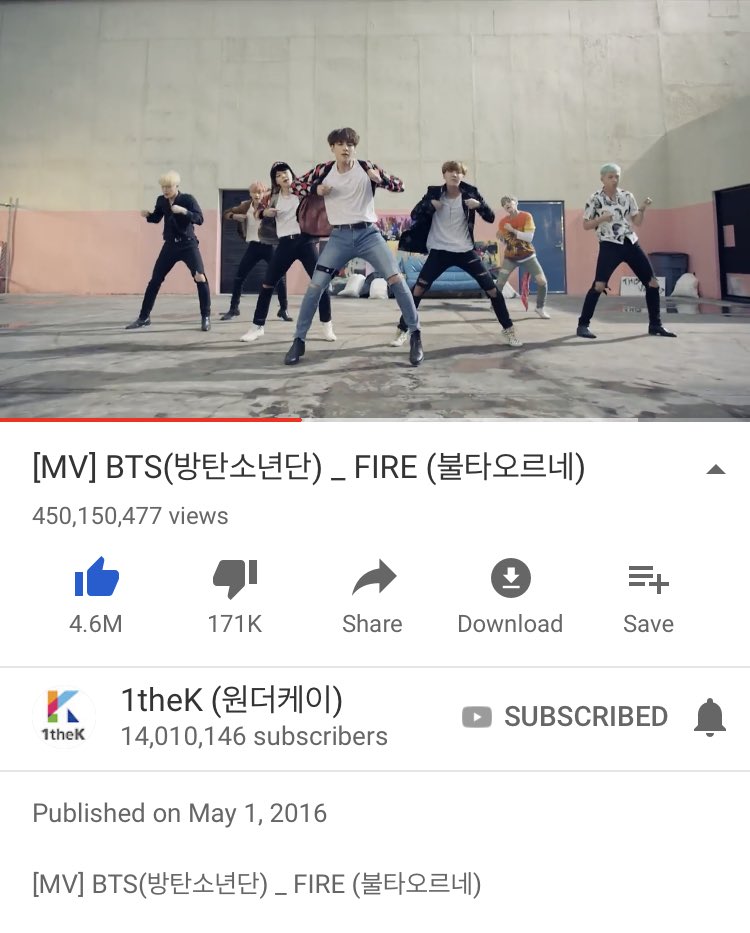 Kurdistan_ARMY_'s tweet photo. The legendary #FIREMV also surprassed 450M views 🔥. It has 4.6M likes 💥 Good Job Armchairs 🙌🏻 #FIRE450 #BTS #FIREBTS #MAMAVOTE @BTS_twt https://t.co/VrTie829Ff