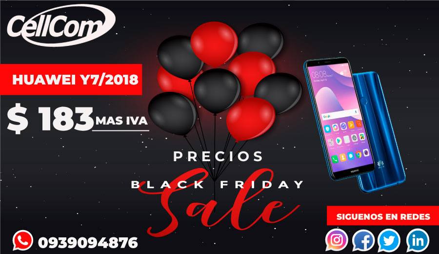 CellComEc's tweet photo. Solo en #Cellcom te trae el #HUAWEI Y7/2018 aun precio especial por #BlackFriday, no pierdas esta oportunidada y solicitalo ya! al:📞 0939094876 https://t.co/5JF1ecEg9A