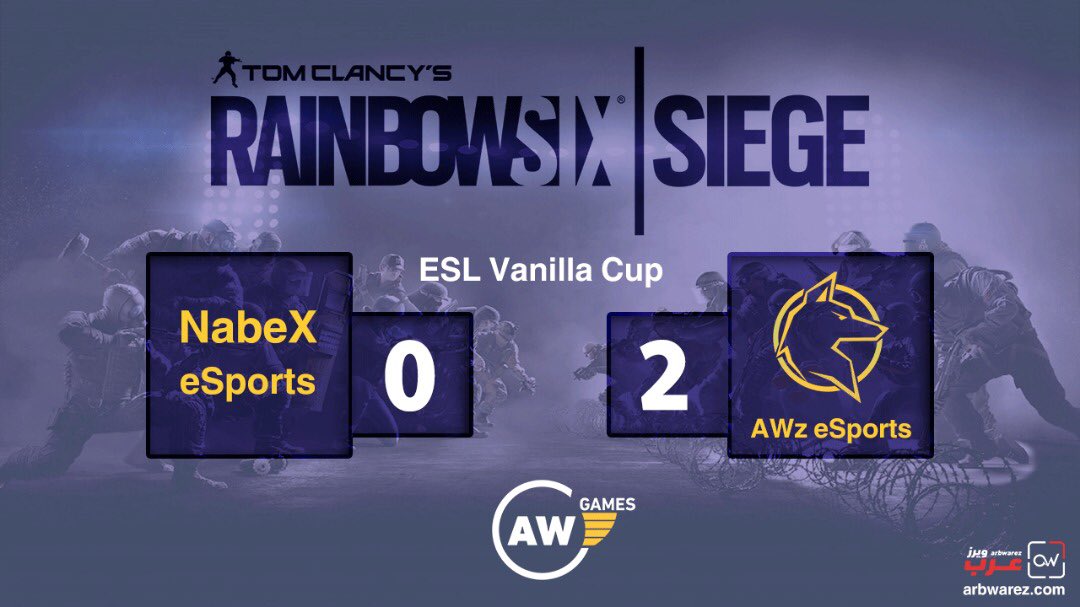 فوز فريق لعبة #RainbowSixSiege في أولى بطولاته 💪🏽 ضد فريق NabeX eSports بنتيجة 2-0 

#AWzeSports 🐺 GG WP