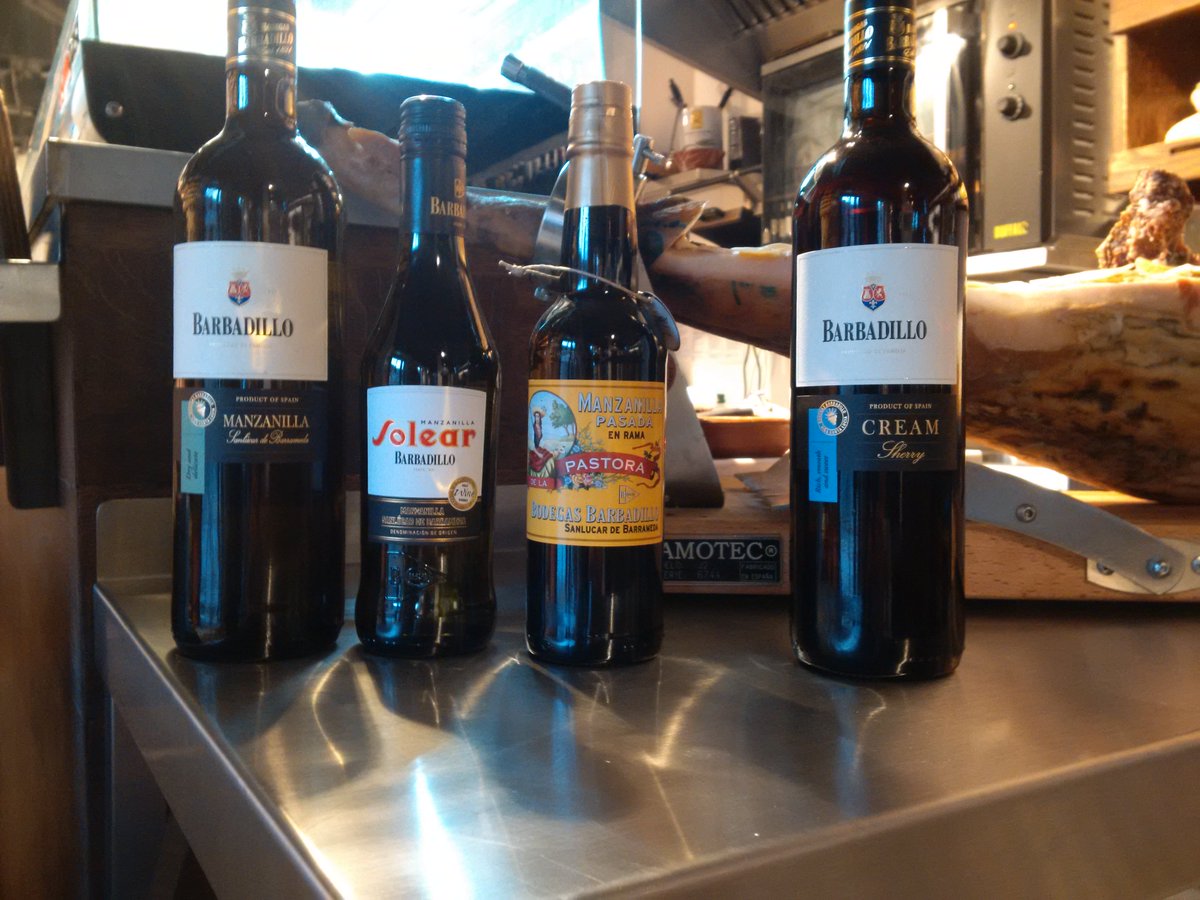 CuradoBar's tweet photo. New #sherries from @BarbadilloUK  Manzanilla extra dry, Solear Manzanilla &amp; La Pastora Manzanilla en rama pasada https://t.co/urK1l8I8yh