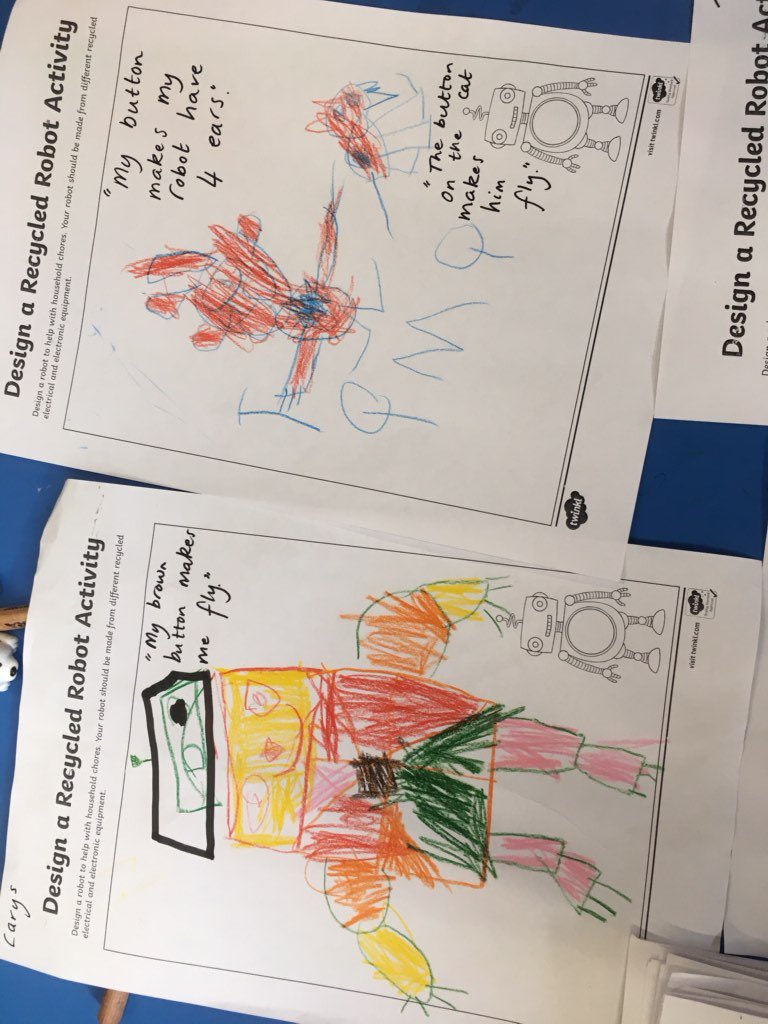 LangsidePri's tweet image. P1w read One Button Benny and created their own robot with a unique magical button #BookBug #BookWeekScot