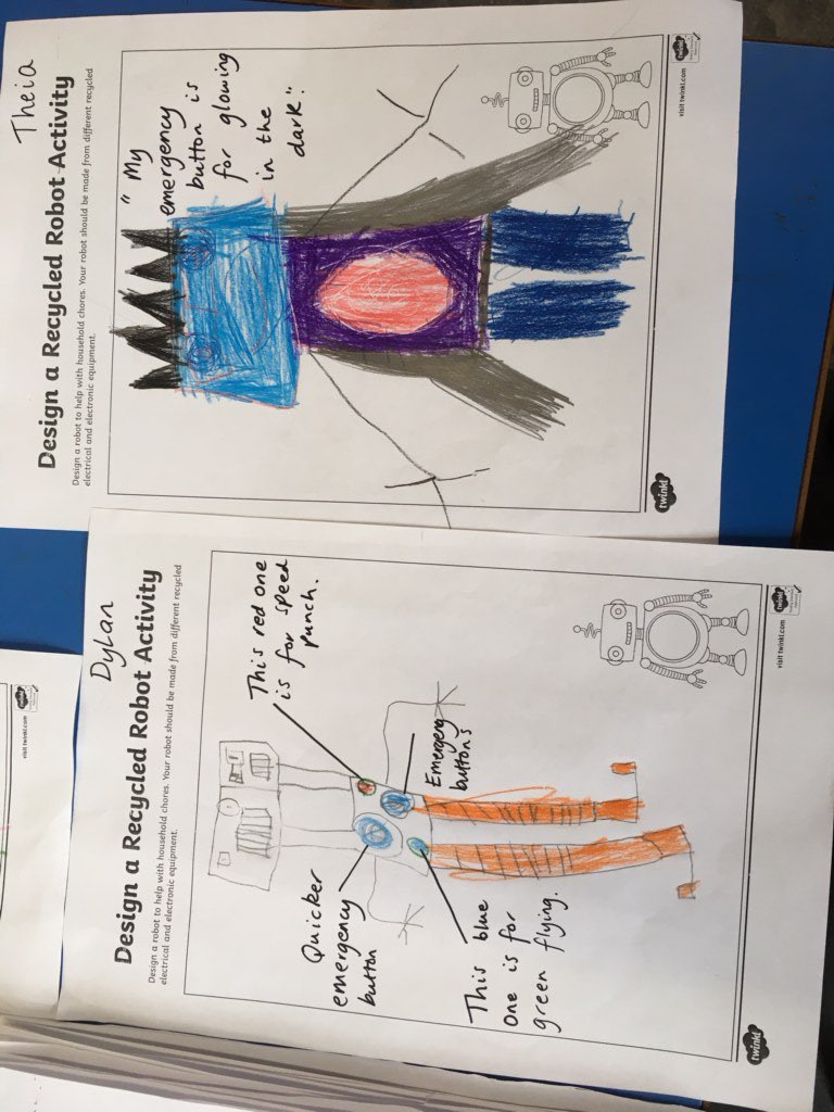 LangsidePri's tweet image. P1w read One Button Benny and created their own robot with a unique magical button #BookBug #BookWeekScot