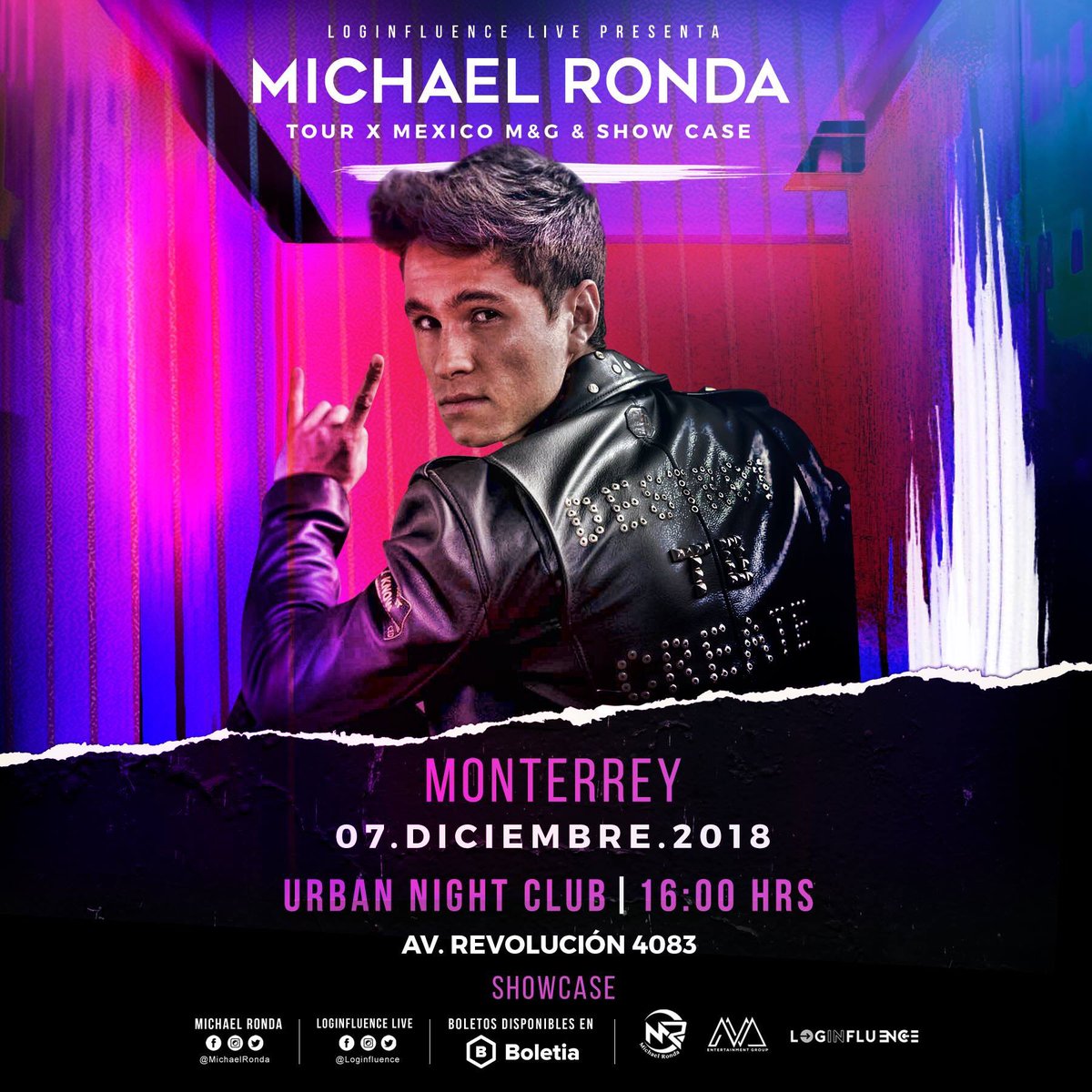 amdlivemx's tweet photo. ¡Ya disponibles! Corre por tus boletos para vivir esta gran experiencia de conocer a @Michaelronda en el #TOUR2018. 🌎😄#Monterrey 

🎟 @boletia : https://t.co/LOZJv1l6Xy
@LoginInfluence | @amdlivemx 🇲🇽 https://t.co/NFBMjCy3qc