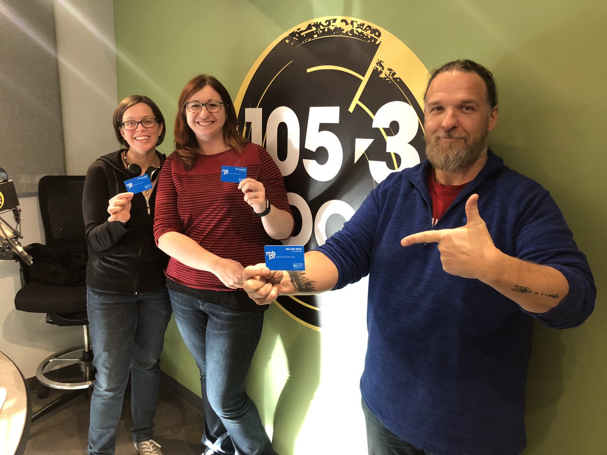 MHPublicLibrary's tweet photo. The guys and gals @1053Rock have library cards! Poncho and Cassie bring their kids to #MHPL ALL the time! If you don't have a library card, here's 103 reasons why you should: https://t.co/TmHFiVU3Pj. #MHPL #MHPLDay #medhat https://t.co/CDNK6yOQLv