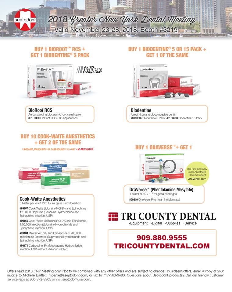 TriCountyDental's tweet photo. Black Friday / Cyber Monday Deals!
Greater New York Dental Meeting
https://t.co/kxBXWxfOvH
909.880.9555
#Thanksgiving #Turkeyday #Biodentine #Deduction #Special #BioRoot #Dentist #Promotions #Sale #Anesthetics #Dental #CookeWaite #Lidocaine #Bonart #Endodontic #Oraverse https://t.co/zW6d5ayVfW