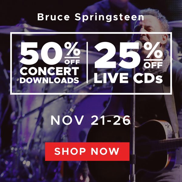 Black Friday Sale Bruce Springsteen Live Concert Downloads 50 Off