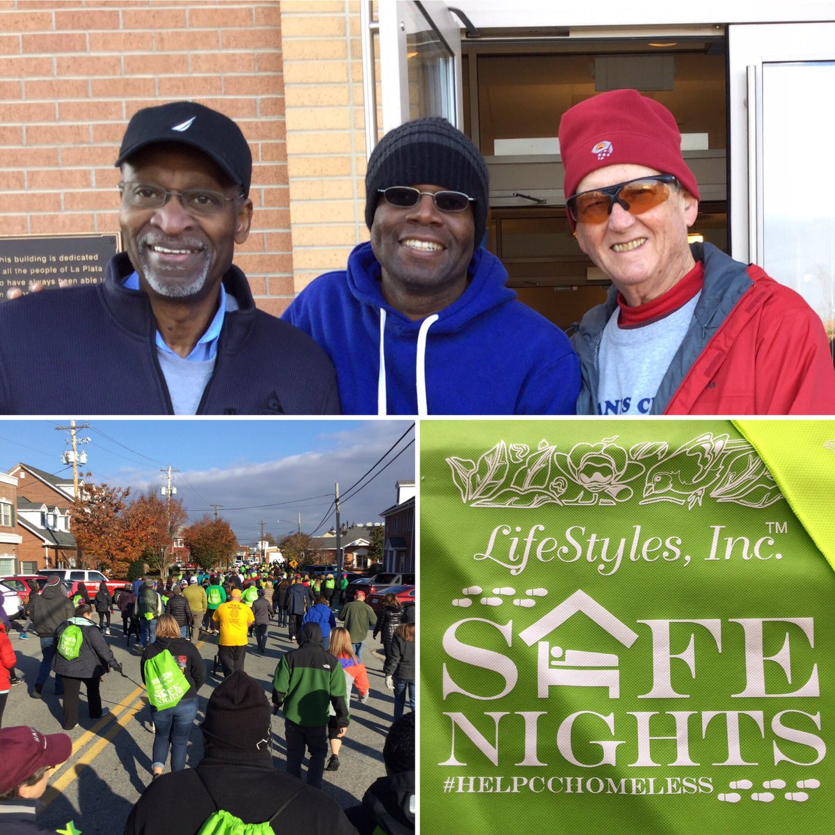 Kiwanians recently joined the Walk to End Homelessness in Charles County.