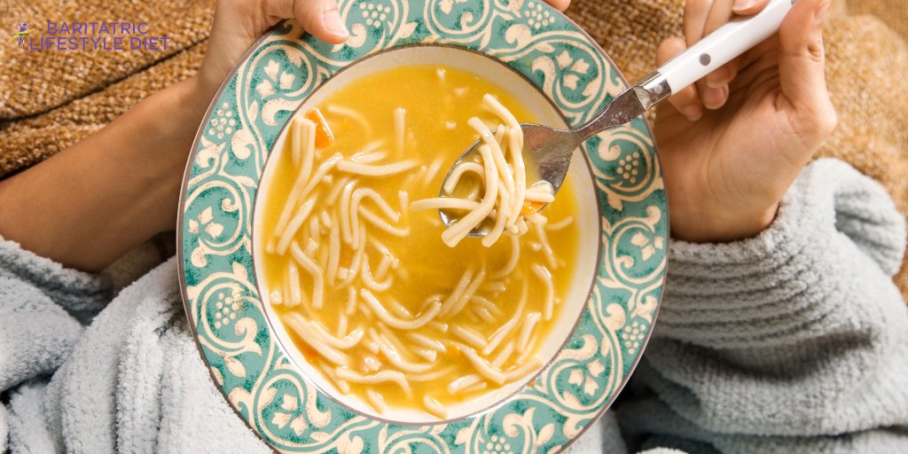 BariatricDiets's tweet photo. Chicken Noodle Soup - Perfect to stay warm these winter days❄️✨ . Only 70 calories per serving and 12g of protein. https://t.co/hWb5Nawmfw