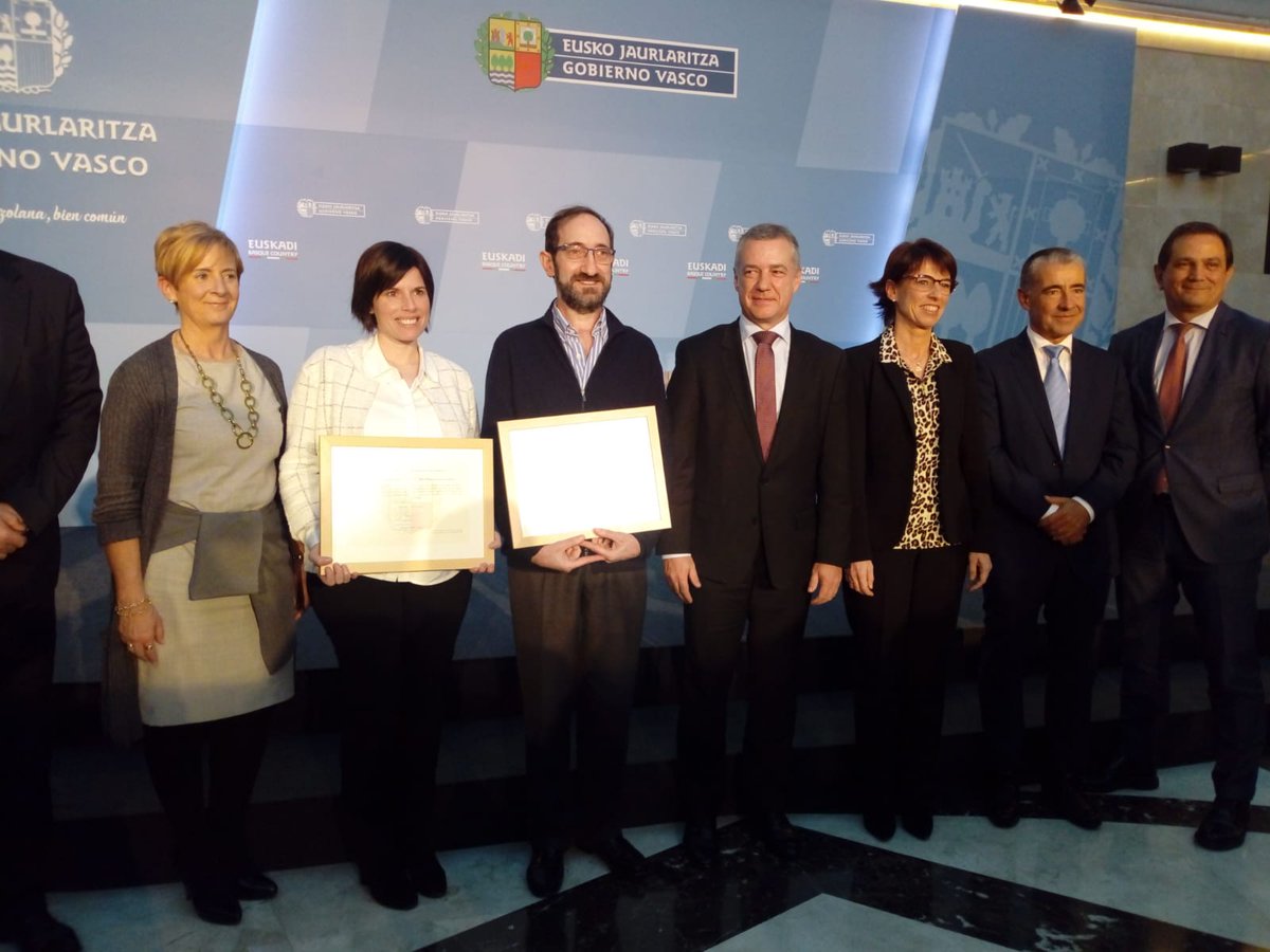 AngelBorjaYerro's tweet photo. Proud of having received today a recognition from the #BasqueGovernment to my scientific trajectory https://t.co/7vqJ4NyrFT