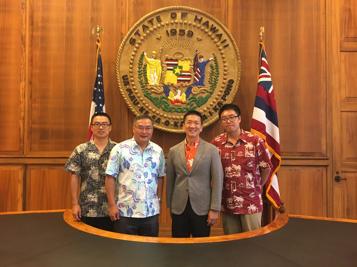 Enjoyed meeting Zhang Ping, the Consul General of the People’s Republic of China, who assumed his position in Los Angeles in November 2017.  Last year, 200,000 Chinese visited Hawaii so we discussed shared tourism, cultural and business goals.  #ShareAloha #ltgovdougchin