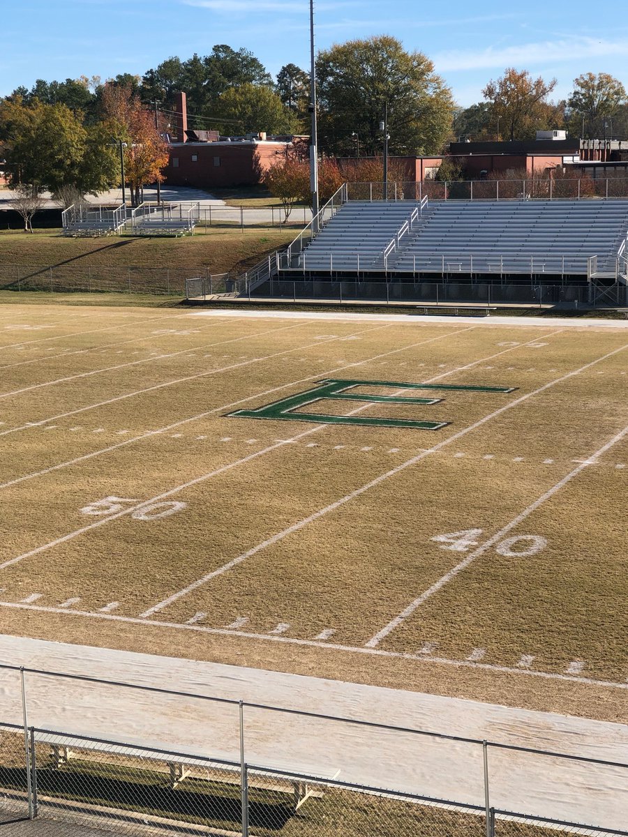 FacilitiesNCSS's tweet photo. Homer Sharp Field is ready for the AAAA Quarterfinals on Friday 11/23 at 7:30 pm: @EHS_Eagles vs. Blessed Trinity #NCSSbethebest #EaglePride #GoEagles 🦅 https://t.co/rFvEh2biWB