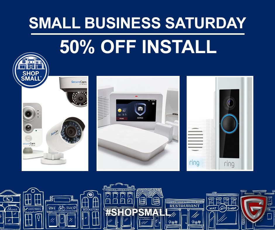 guardian_sec's tweet photo. ❗HALF OFF INSTALLATION❗

#ShopSmall with us and receive 50% off your security system installation. Don't forget to ask about our exclusive Ring Doorbell Specials. #SmallBusinessSaturday

Get started today: https://t.co/LPezU7JSm2 https://t.co/KhhPxgWkgm