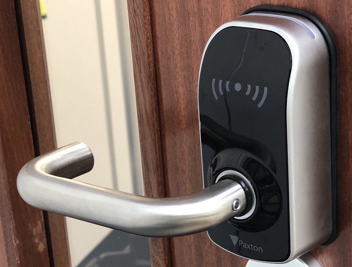VisualGuardian's tweet photo. Privileged to again to work with @AngusLift. Following on from their @HIKVISIONUK #CCTV installation on their new premises, they now have @PaxtonAccess #PaxLockPro locks on all internal office doors, increasing their overall #Security & #AccessControl #Paxton #Hikvision https://t.co/GX9K1lIXe1