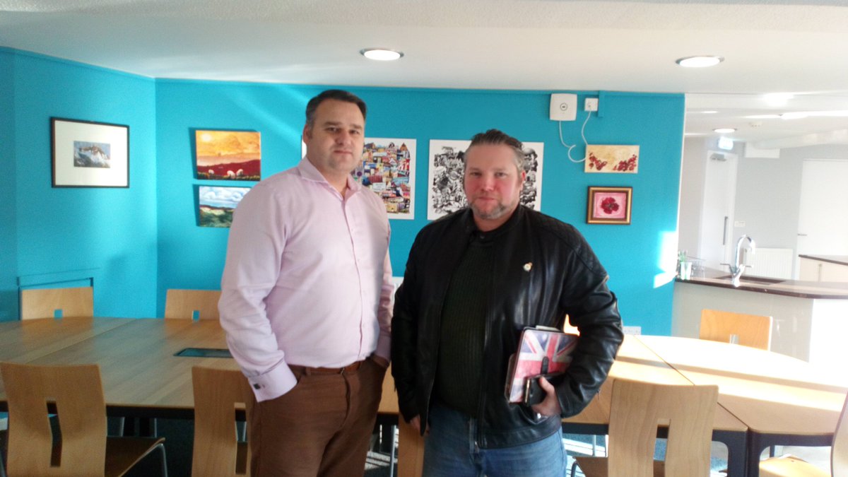 SimonLock14's tweet photo. A great visit from Paul Donaghy CEO of @jacobccs at Avondale House today @AFV_Launchpad. Paul has offered some great support and donated a guitar for our new year sessions.
Thanks Paul #veteranshelpingveterans
#volunteering #SupportArmedForces https://t.co/diKEeQacYY