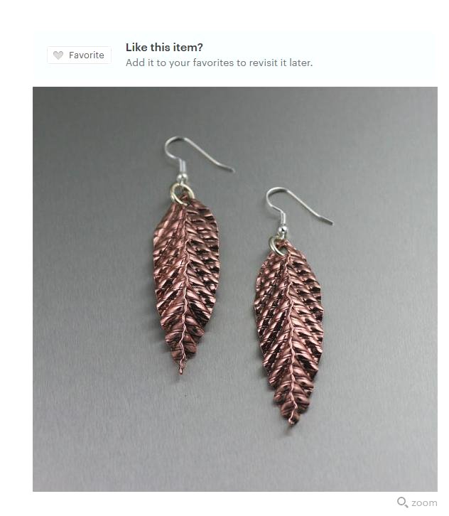 Elegant Corrugated Copper Leaf Earrings Highlighted on #Etsy #Handmade #Copper etsy.com/listing/168874…