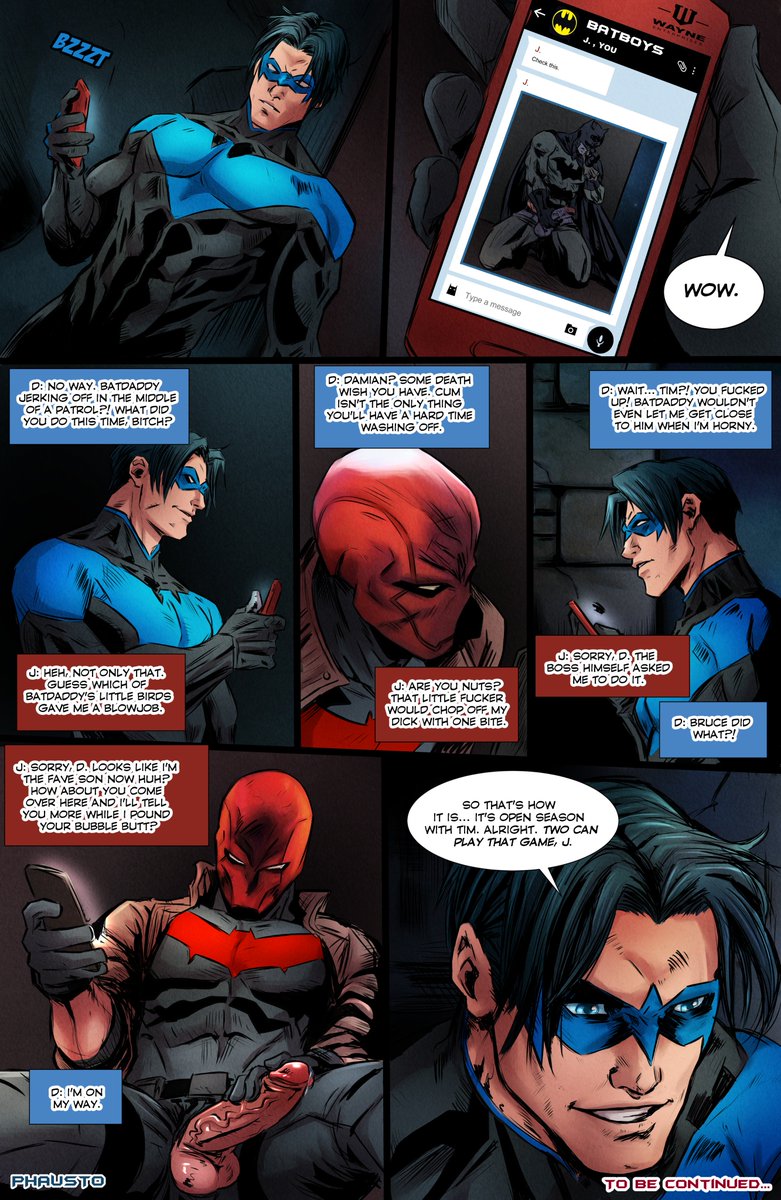 #Batman #Nightwing #RedHood #RedRobin #DCComics #NSFW #Porn #Bara #Yaoi #Co...