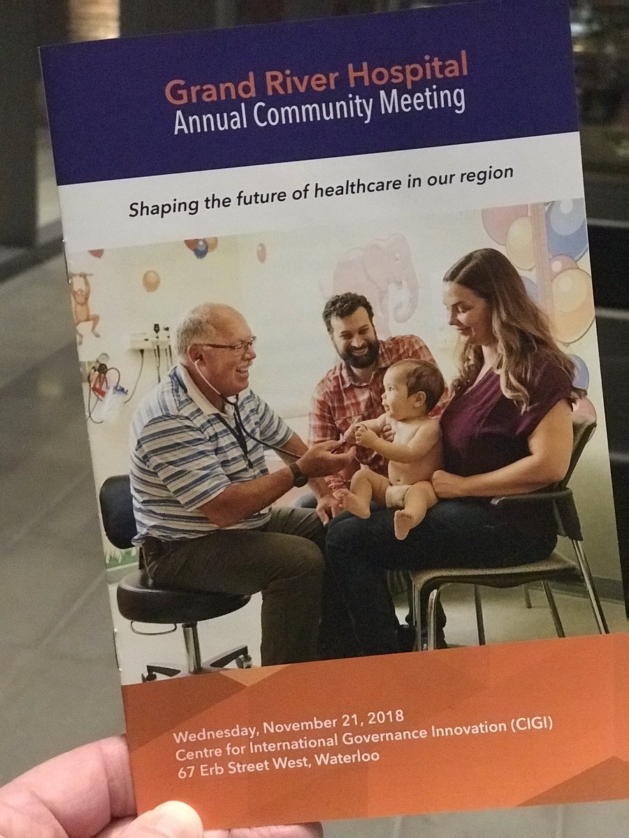 Tonight is the @GRHospitalKW Annual Community meeting at the stylish @CIGIonline