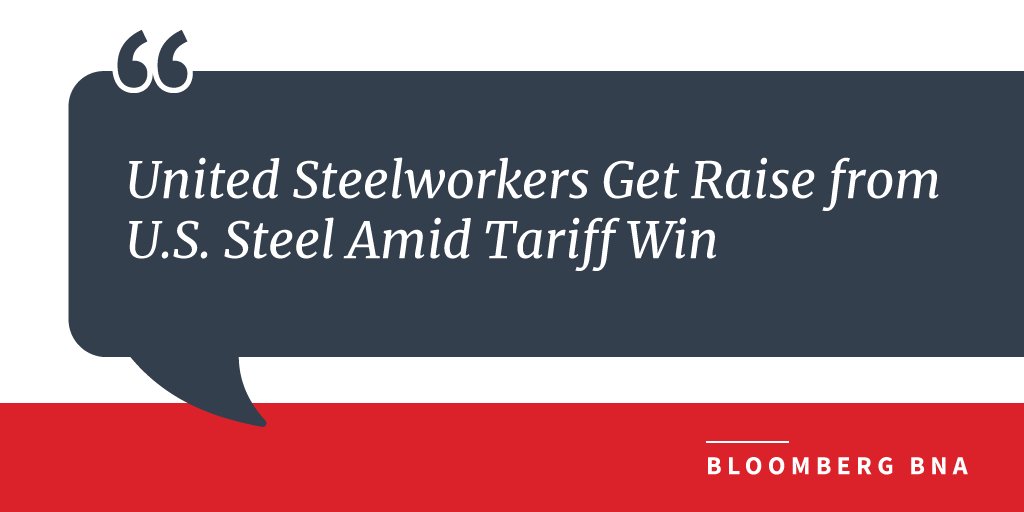 From Bloomberg: As 'American steel companies benefit from a 25 percent tariff on foreign imported metal,” United Steelworkers are getting a 14 percent raise and bolstered benefits. 

More on the economic boom and the return of American manufacturing: 45.wh.gov/gVZoR7