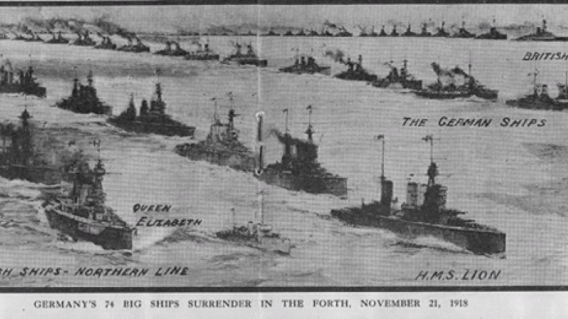 NetworkRailSCOT's tweet image. It was 100 years ago today that the largest naval fleets in the world met in the shadow of the #ForthBridge

It marked the surrender of the German fleet &amp;amp; the end of 4 years of #WW1 naval stalemate.

More here via The National goo.gl/HoykLJ

#WitnessToHistory