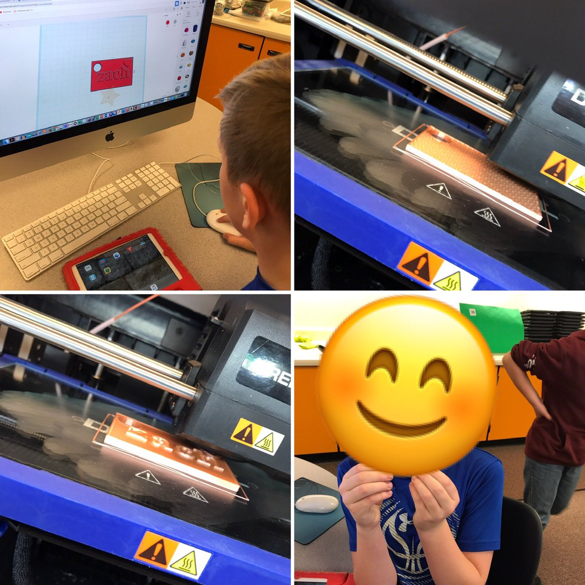 nikwendt's tweet photo. Designing Christmas ornaments on @tinkercad and printing on the 3D @dremel printer #ccsdallthingstech https://t.co/Hl92PJjgwI
