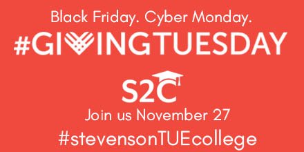 #stevensontuecollege Will you be #GivingTuesday? You can support an ambitious S2C Scholar's journey to and through college by clicking here: bit.ly/2FAKf0F