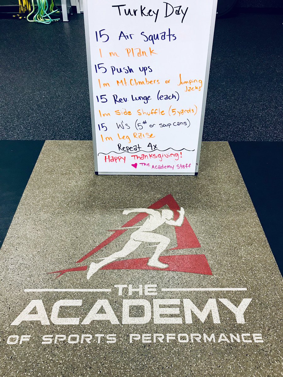 AcademySpokane's tweet photo. HAPPY THANKSGIVING! We are thankful for all of our #ASPfamily members and people we work with in the community! If you are not turkey trotting here is a workout you can do anywhere! Enjoy! And have a blessed, safe holiday!
#ASPfamily #holidayworkout #anywhereworkout #trainright https://t.co/yzQg1mDJi4